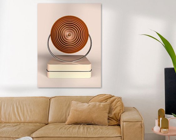 Voorbeeld van het werk in een kamer