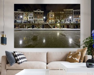 Oudegracht in Utrecht tussen Zandbrug en Jacobibrug