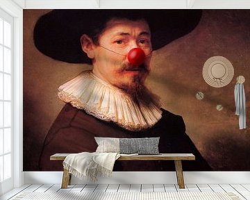 Rembrandt Herman Doomer met clowns neus van Maarten Knops