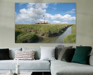 Leuchtturm in Westerhever,Nordfriesland von Peter Eckert