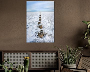 Winter aan het IJsselmeer 2021 van Etienne Hessels