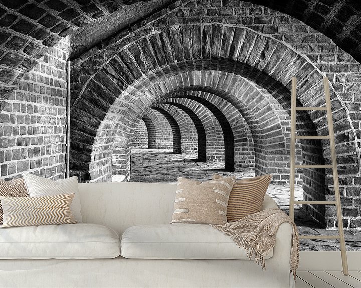 Impression: arches de château en noir et blanc sur Klaartje Majoor