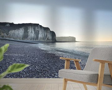 Die Küste der Normandie im Winter.