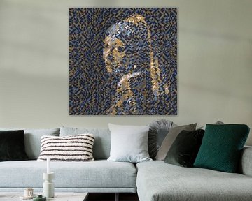Geometric Girl with the Pearl Earring by Ramon Schellevis