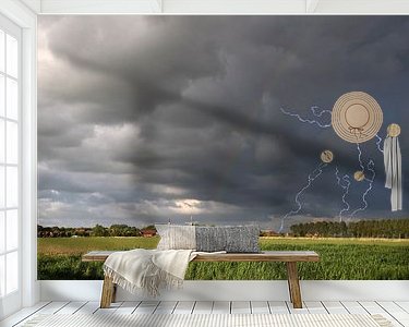 Voorbeeld van het werk in een kamer