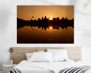 Lever de soleil à Angkor Wat, Cambodge sur Marco Heemskerk