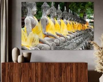 Buddhas in Ayuthaya by Sebastiaan Hamming
