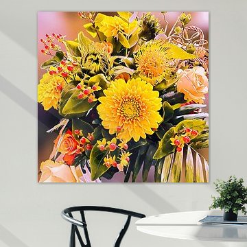 Colourful bunch of flowers