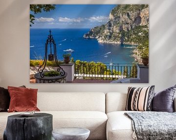 Blick zum Punta de Masullo, Insel Capri, Italien