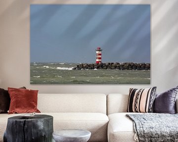 Sturm an der Spitze des Noord-Piers Wijk aan Zee. von scheepskijkerhavenfotografie