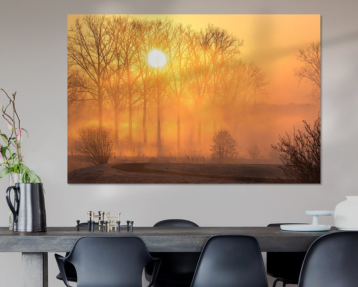 Voorbeeld van het werk in een kamer