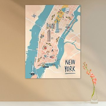 Carte illustrée de New York