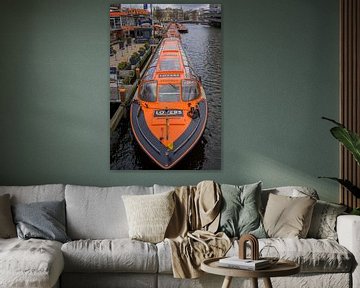 Tour boats moored by Peter Bartelings