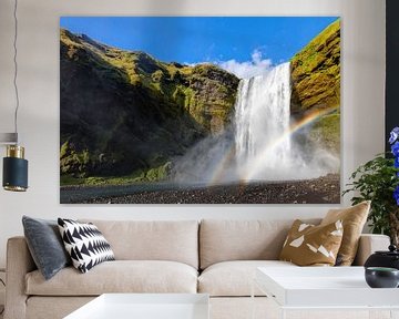 Skogafoss waterval in IJsland van Dieter Meyrl