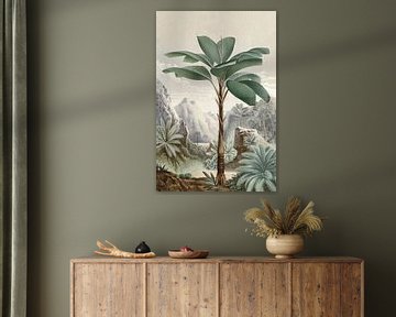Tropisch landschap met palmboom van Andrea Haase