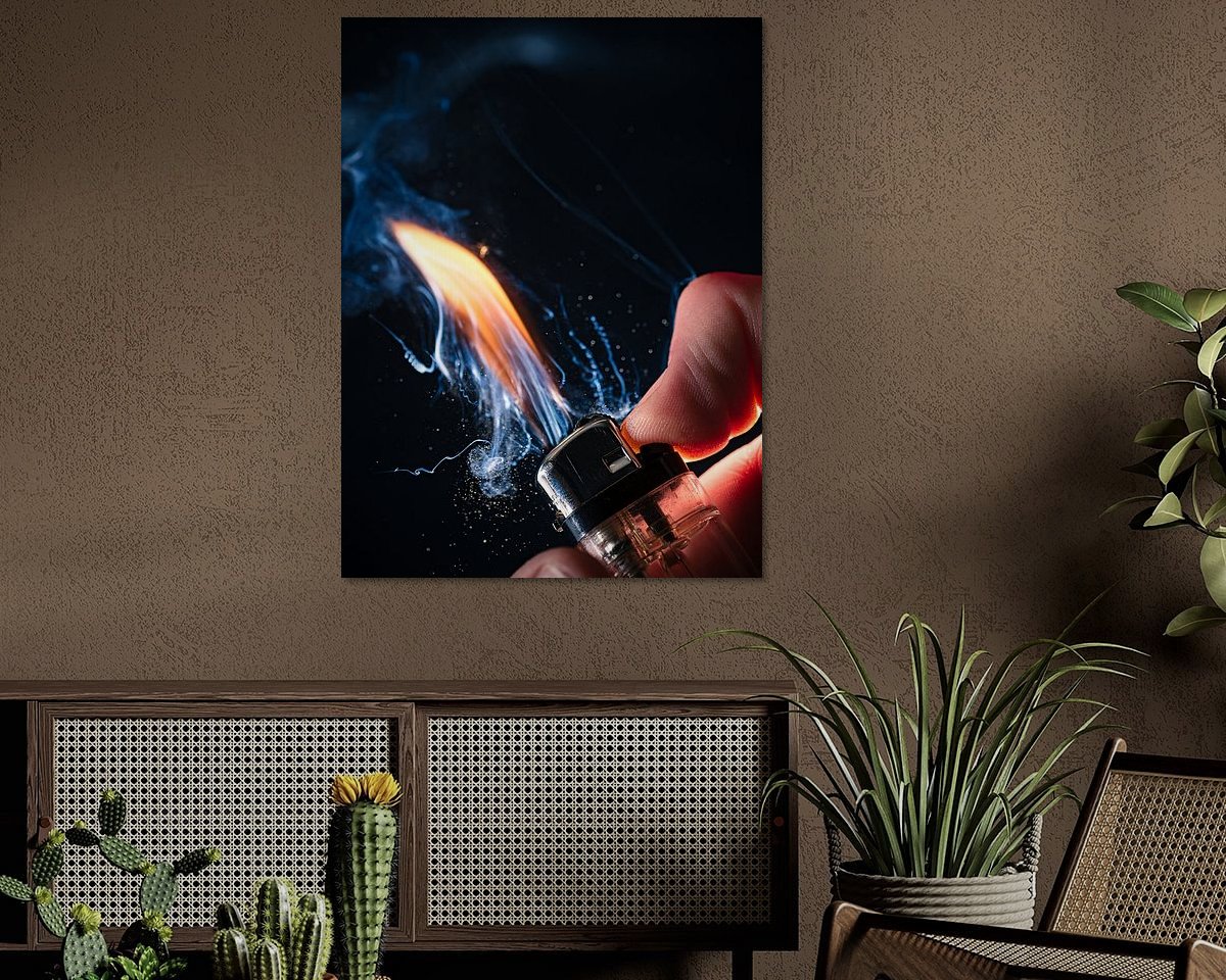 Voorbeeld van het werk in een kamer