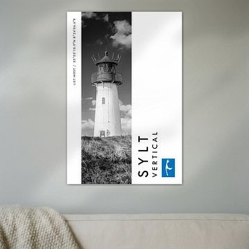 Liste verticale des phares de Sylt-West (noir et blanc)