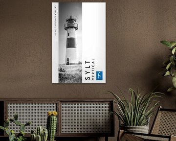 Sylt Vertical Lighthouse List-East (black and white) by Christian Müringer