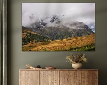 Snowy peaks in the French Alps