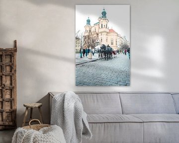 Horses at the Old Square in Prague by Robin Polderman