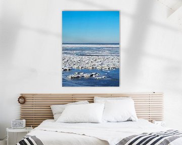 Ice in the Wadden Sea from the Afsluitdijk by Helene Ketzer