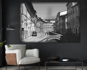 Black & White Italian street in Lucca