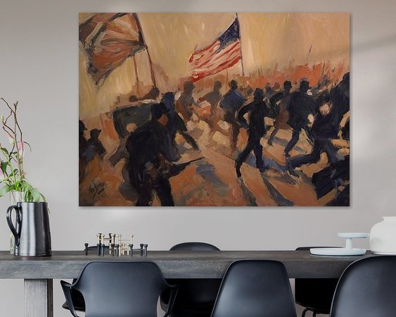 Voorbeeld van het werk in een kamer