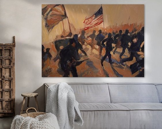 Voorbeeld van het werk in een kamer