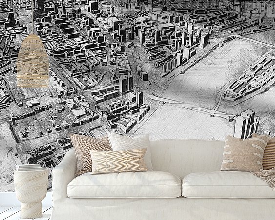 Voorbeeld van het werk in een kamer