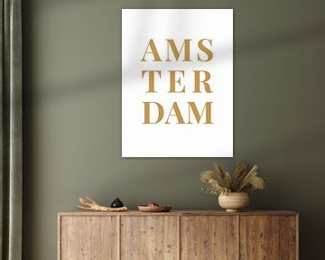 AMSTERDAM (in wit/goud) van MarcoZoutmanDesign
