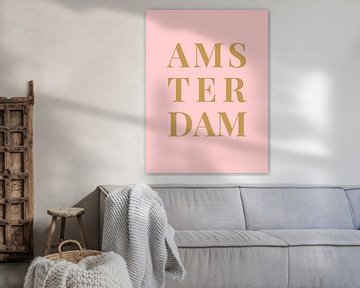 AMSTERDAM (en rose/or)