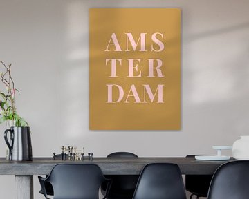 Amsterdam (in goud/roze) van MarcoZoutmanDesign