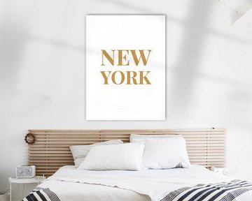 NEW YORK (en blanc/or)