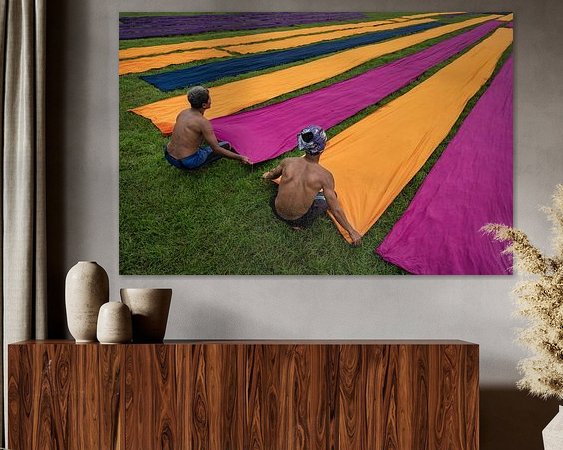 Voorbeeld van het werk in een kamer