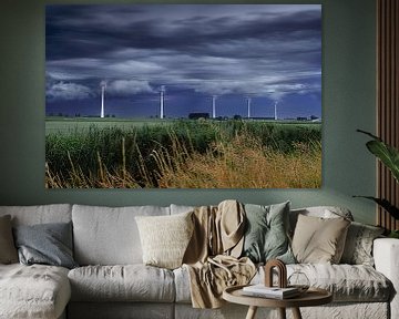 Windmolens in de storm van Monique van Genderen (in2pictures.nl fotografie)