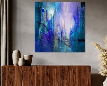 Transparency: purple and turquoise by Annette Schmucker