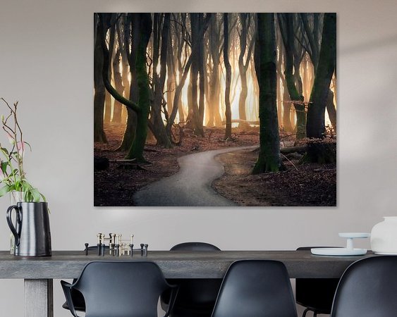 Voorbeeld van het werk in een kamer