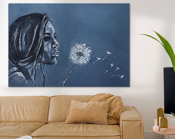 Voorbeeld van het werk in een kamer