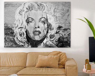Marilyn Monroe "Spontaan" van Kathleen Artist Fine Art