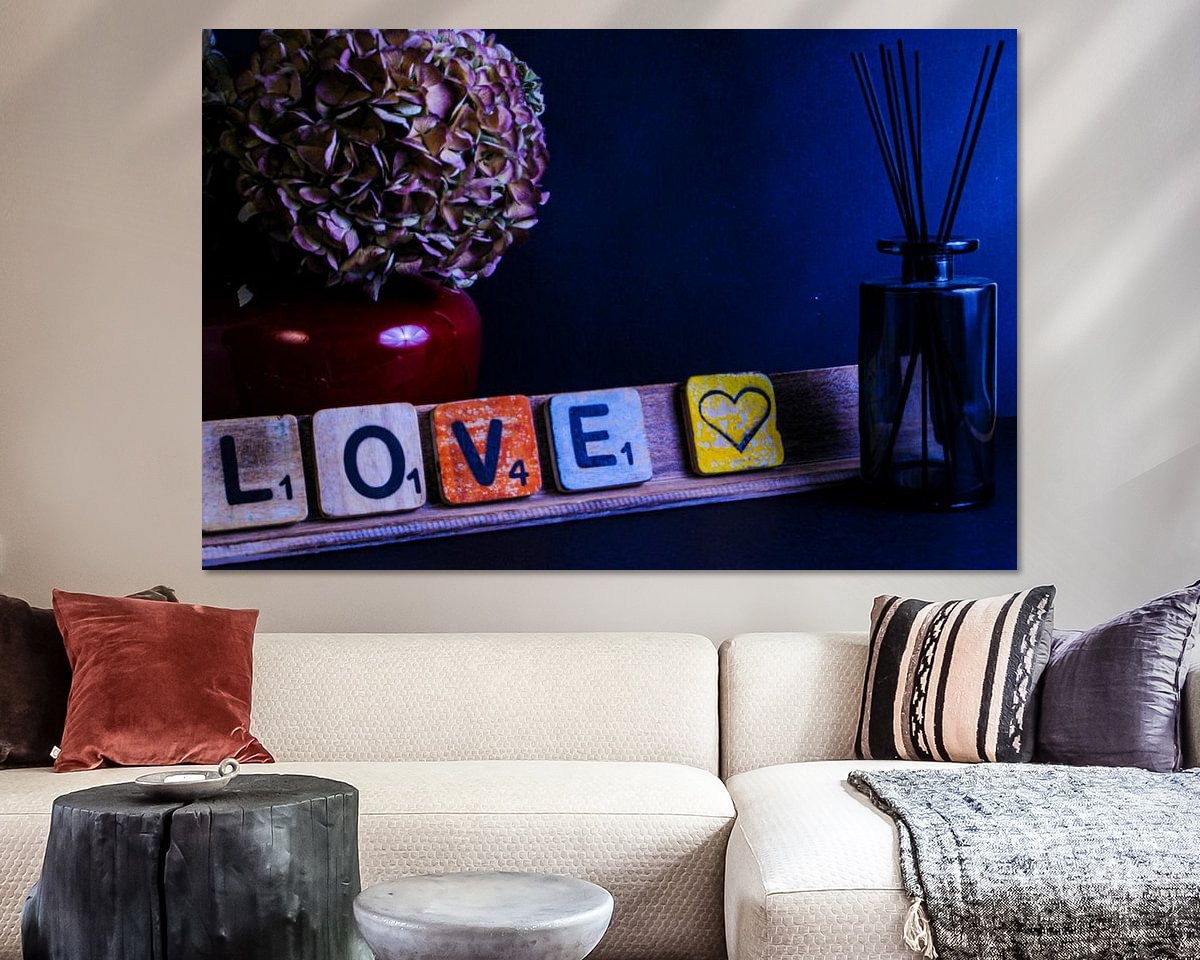 Voorbeeld van het werk in een kamer