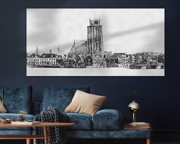 Architektonische Skizze Dordrecht von Arjen Roos
