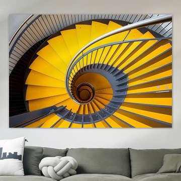 Kleurige architectonische spiraaltrap