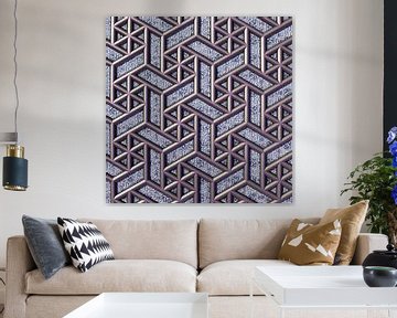 Abstract geometrisch patroon van fractals van Frank Heinz