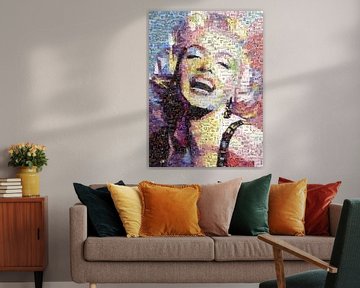 Marilyn Monroe, Pop Art Mozaïk van Atelier Liesjes