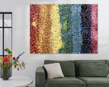Regenboog mozaïek van Atelier Liesjes
