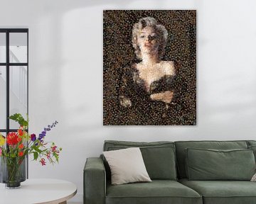 Marilyn Monroe als Pinup im Mosaik von Atelier Liesjes