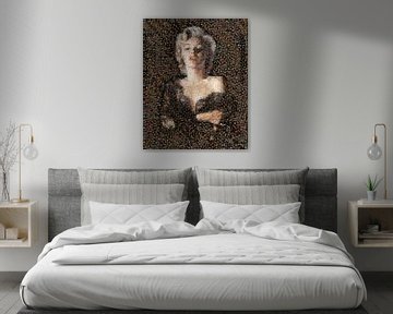 Marilyn Monroe als Pinup im Mosaik