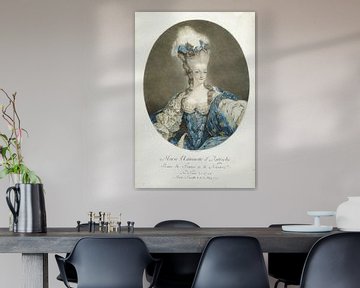 Modekönigin, Marie Antoinette, Jean François de Janinet, 1777 von Atelier Liesjes