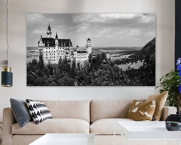 Neuschwanstein in Schwarz-weiß von Henk Meijer Photography