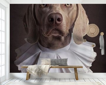 Klassiek hondenportret met kraag van Raoul Baart